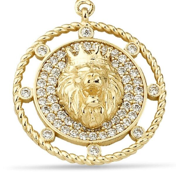 Aslan Kral Charm Altın Kolye Ucu