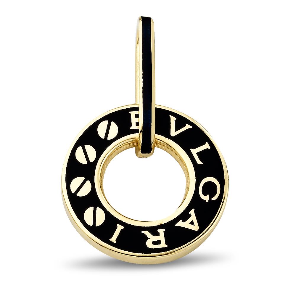Siyah Makyajlı Bulgari Charm Altın Kolye Ucu