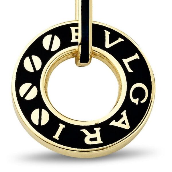 Siyah Makyajlı Bulgari Charm Altın Kolye Ucu