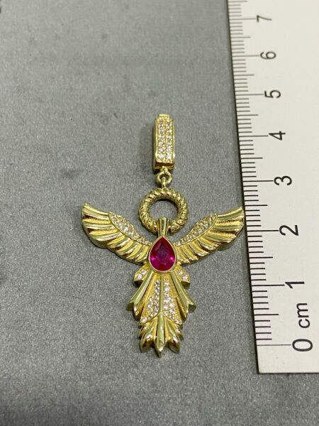 Anka Kuşu Charm Altın Kolye Ucu