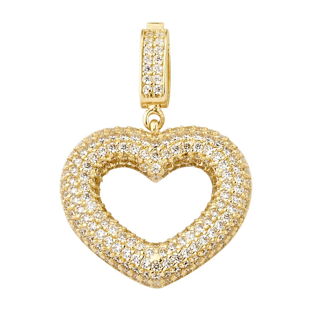 Kalp Charm Altın Kolye Ucu