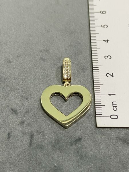 Kalp Charm Altın Kolye Ucu