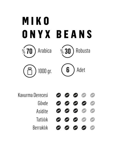 Miko Onyx Beans Çekirdek Kahve 6x1000Gr (1 Koli)