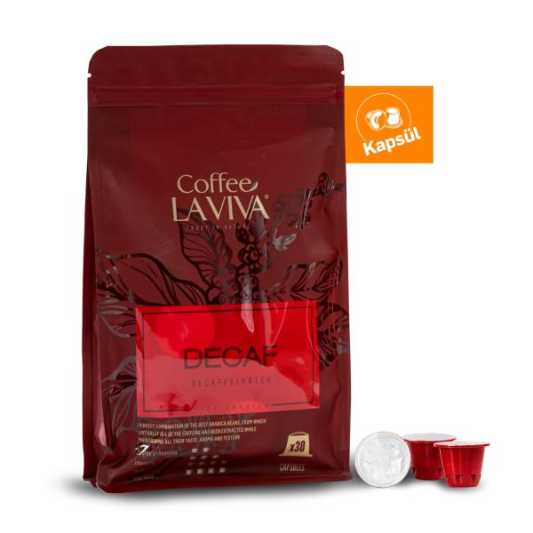 Coffee La Viva DECAF Kafeinsiz Kapsül Kahve Nespresso Uyumlu 30x5,3 gr (6x30 1 Koli)