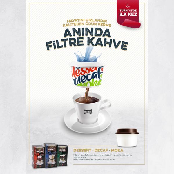 Miko Decaffeinated Kafeinsiz Pratik Filtre Kahve 10'lu