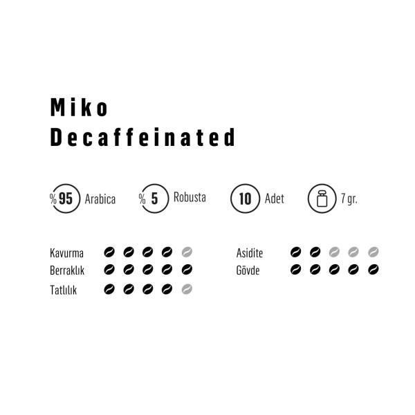 Miko Decaffeinated Kafeinsiz Pratik Filtre Kahve 10'lu