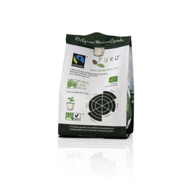 PURO Monsoon Nespresso Uyumlu Organik Kapsül Kahve 10x5,2 gr