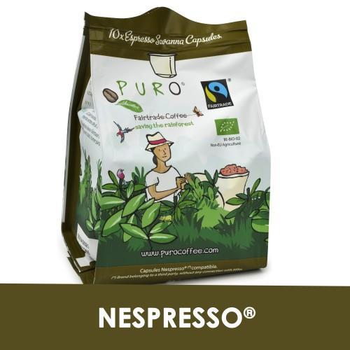 PURO Savanna Nespresso Uyumlu Organik Kapsül Kahve 10x5,2 gr