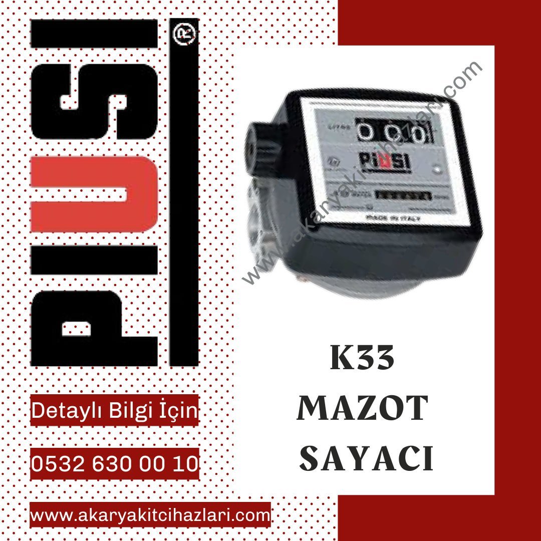 k33 piusi mazot sayacı