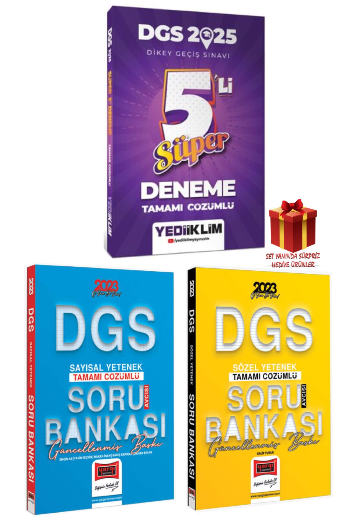 2025 Yediiklim DGS Deneme Sınavı+Yargı DGS Sayısal&Sözel Soru Bankası+Hediye