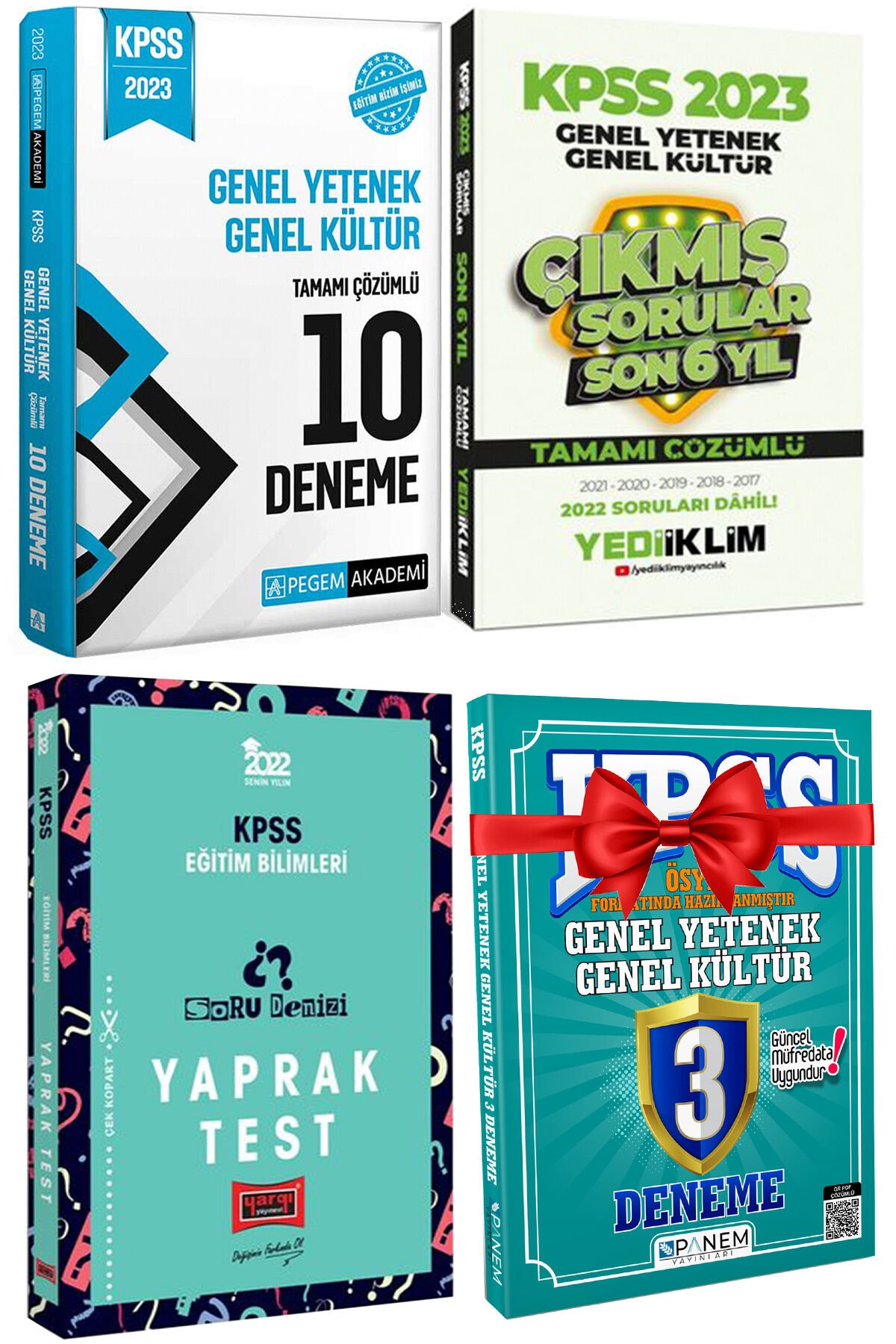 2023 Pegem GKGY 10 Deneme+Yediiklim GKGY Son 6 Yıl+Yargı Eğitim Yaprak Test+Panem GKGY 3D Hediye