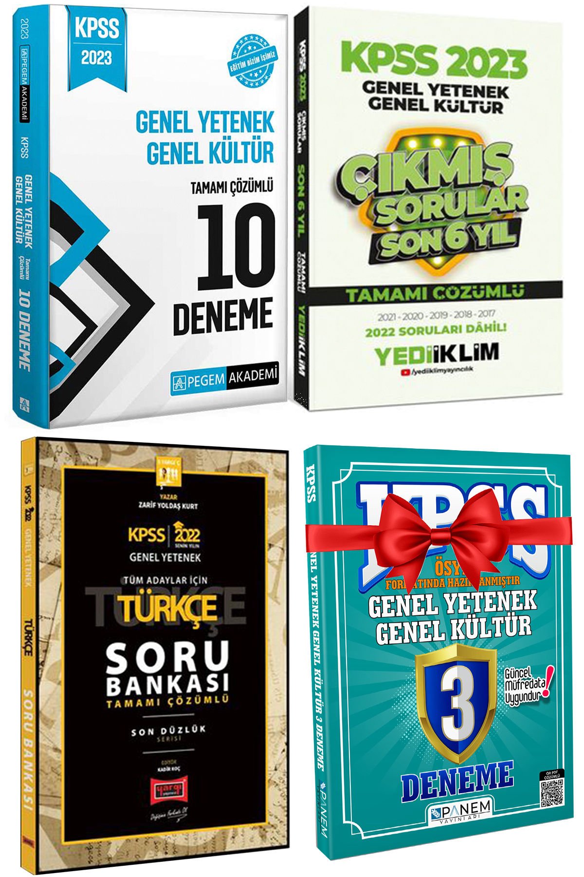 2023 Pegem GKGY 10 Deneme+Yediiklim GKGY Son 6 Yıl+Yargı GY Türkçe SB+Panem GKGY 3D Hediye