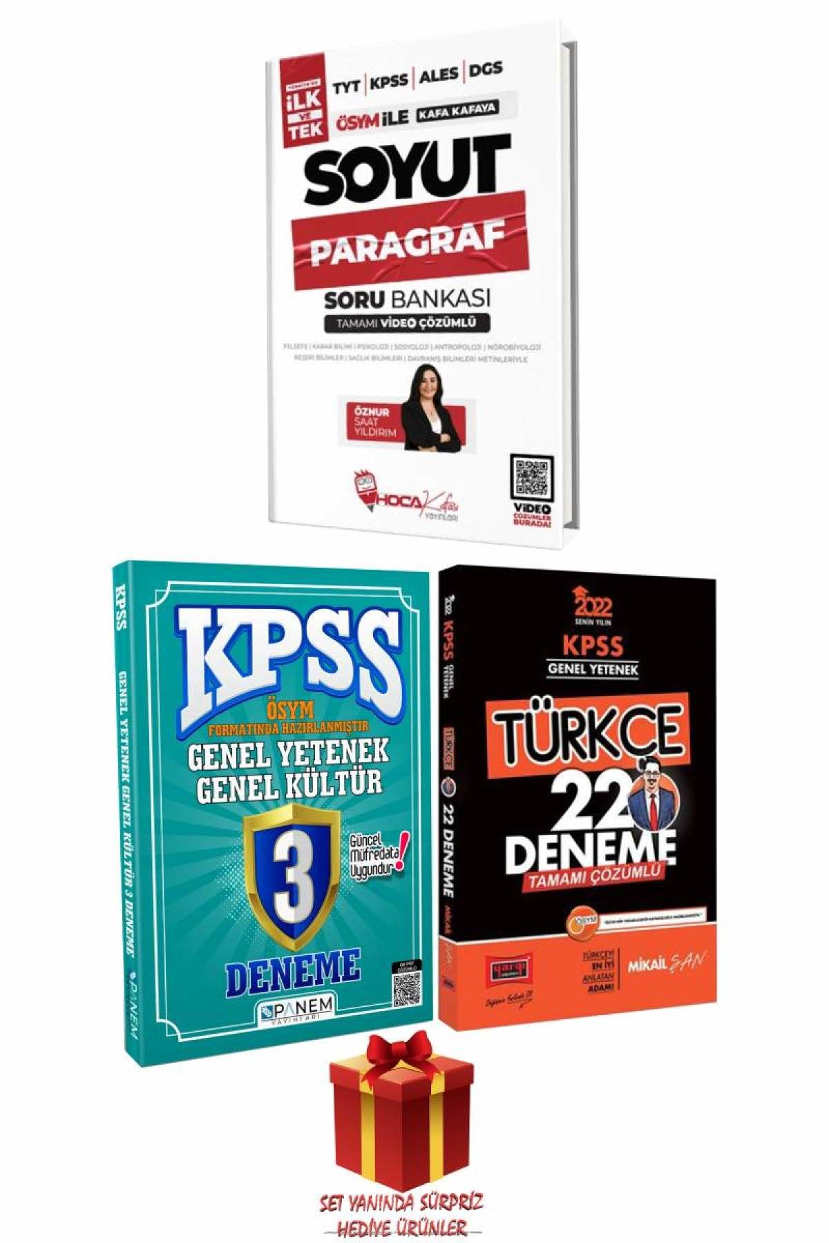 2024 Hoca Kafası KPSS Paragraf Soru Bankası+Panem GYGK 3 Deneme+Türkçe 22 Deneme+Hediye