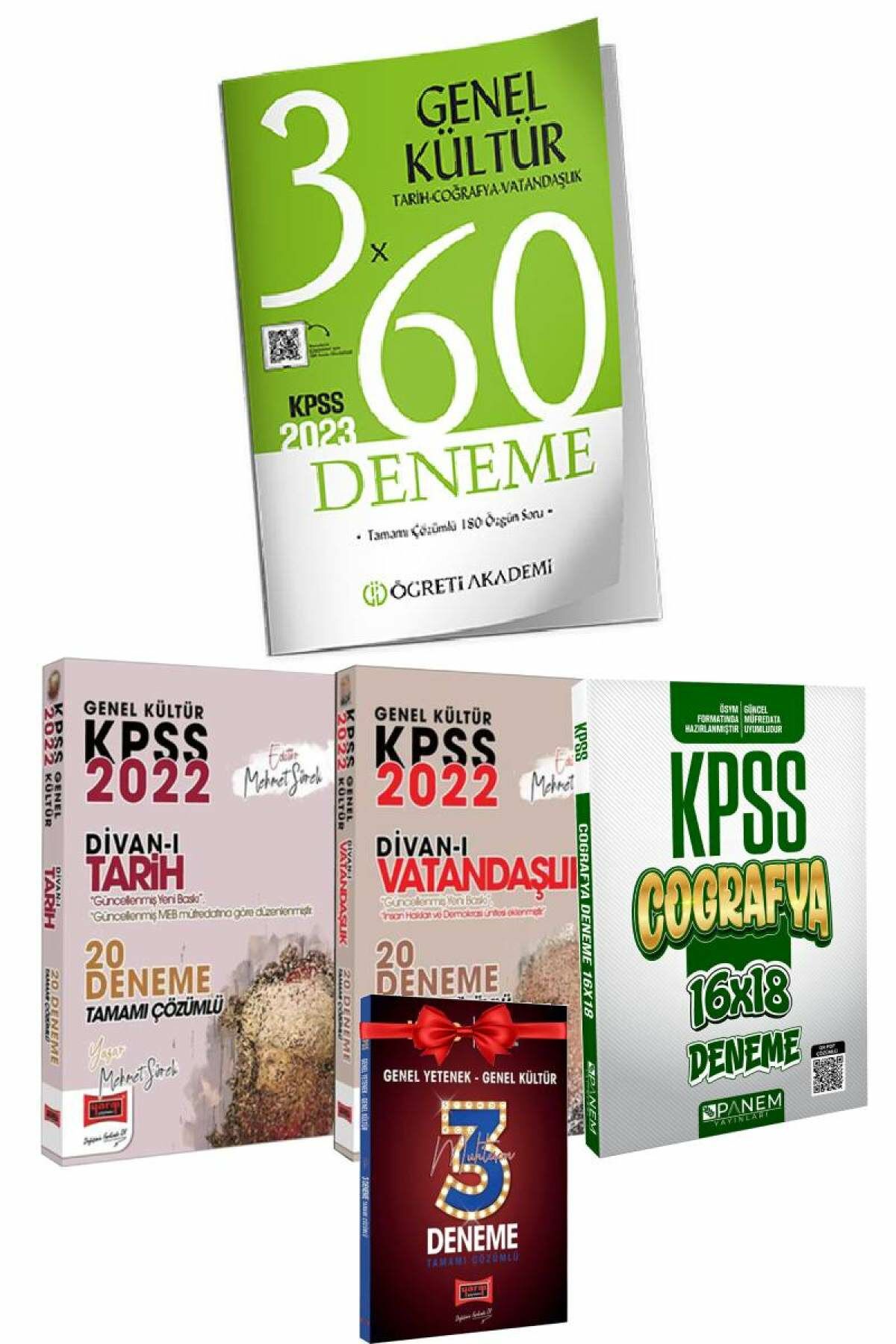 2023 Öğreti Akademi GY Deneme+Yargı Tarih 20D+Vatandaşlık 20D+Panem Coğrafya D+Yargı KPSS 3D Hediye