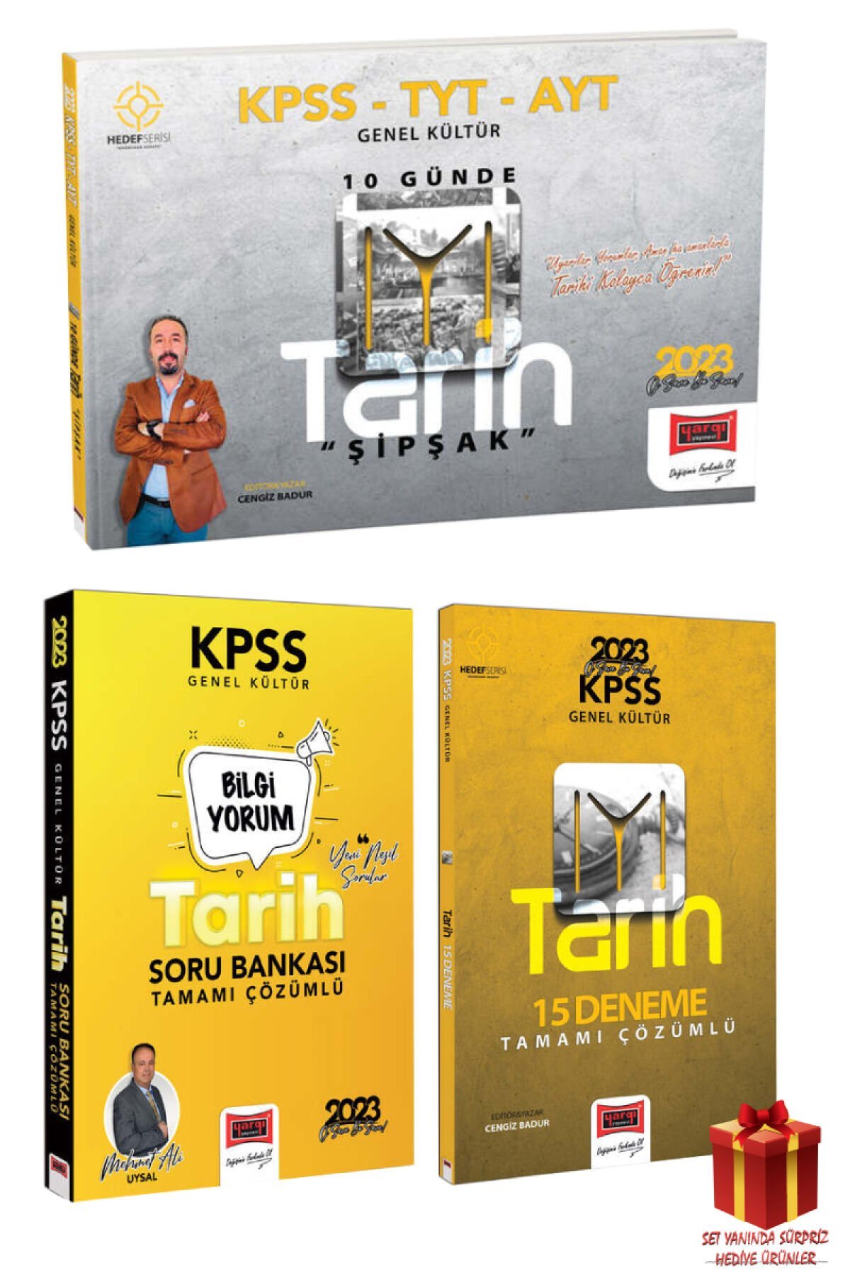 Yargı Yayınları KPSS 10 Günde Şipşak Tarih+Tarih Soru Bankası+Tarih 15 Deneme+Hediye