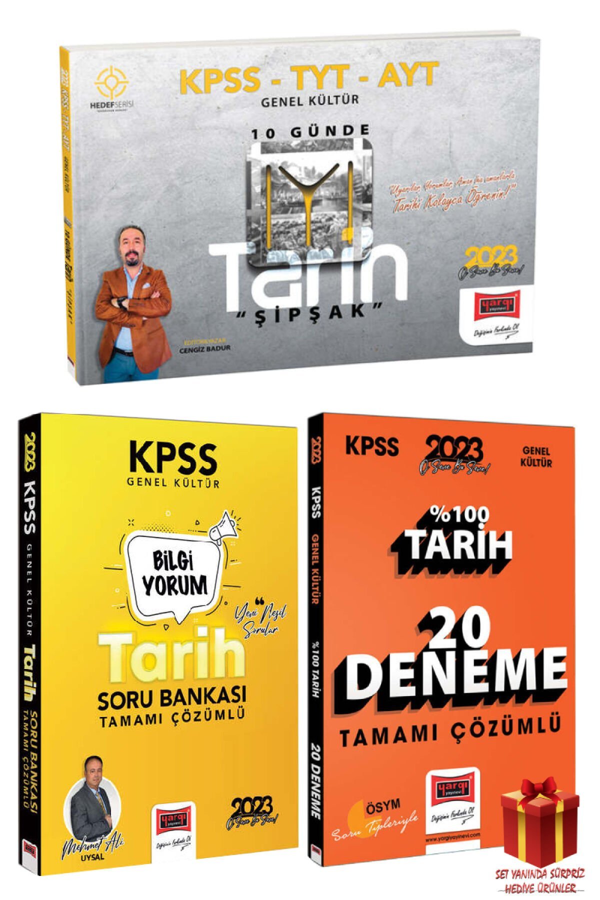 Yargı Yayınları KPSS 10 Günde Şipşak Tarih+Tarih Soru Bankası+Tarih 20 Deneme+Hediye