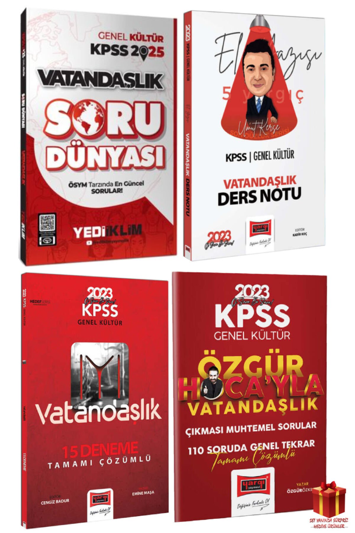 2024 Yediiklim KPSS Vatandaşlık Soru Dünyası+Yargı Vatandaşlık  Ders Notu+Deneme+Çıkması Muhtemel