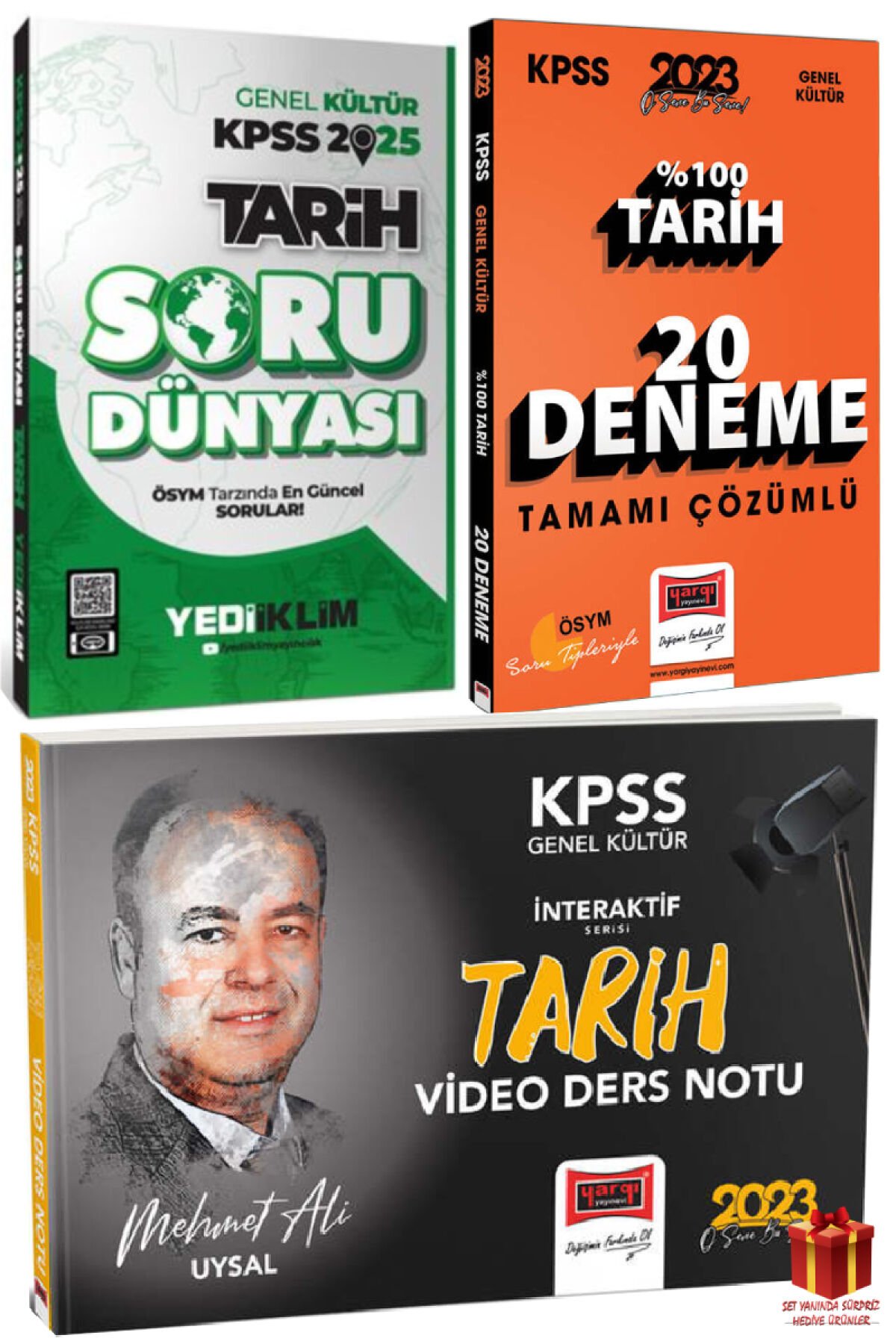 2024 Yediiklim KPSS Tarih Soru Dünyası+Yargı Tarih Deneme+Tarih Video Ders Notu+Hediye