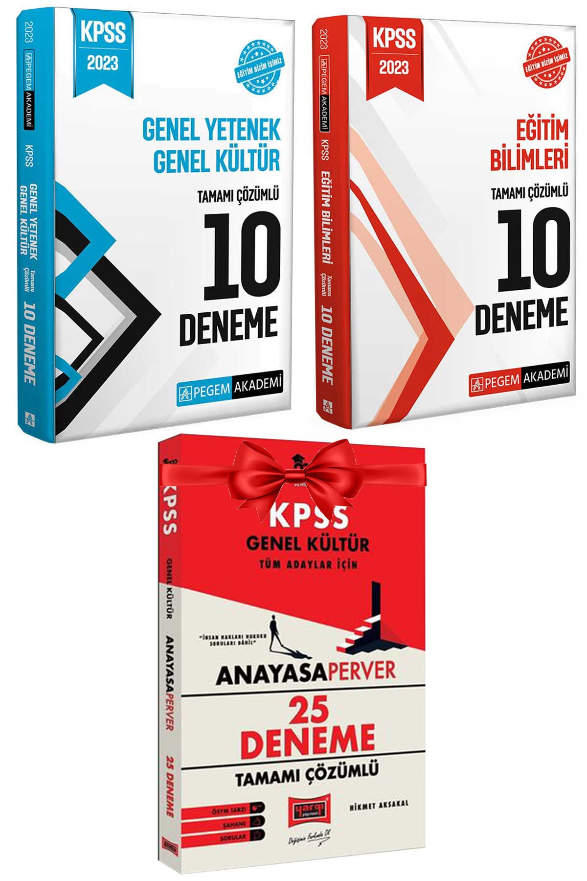 2023 Pegem GKGY 10 Deneme+Eğitim 10 Deneme+Yargı Anayasaperver 25 Deneme