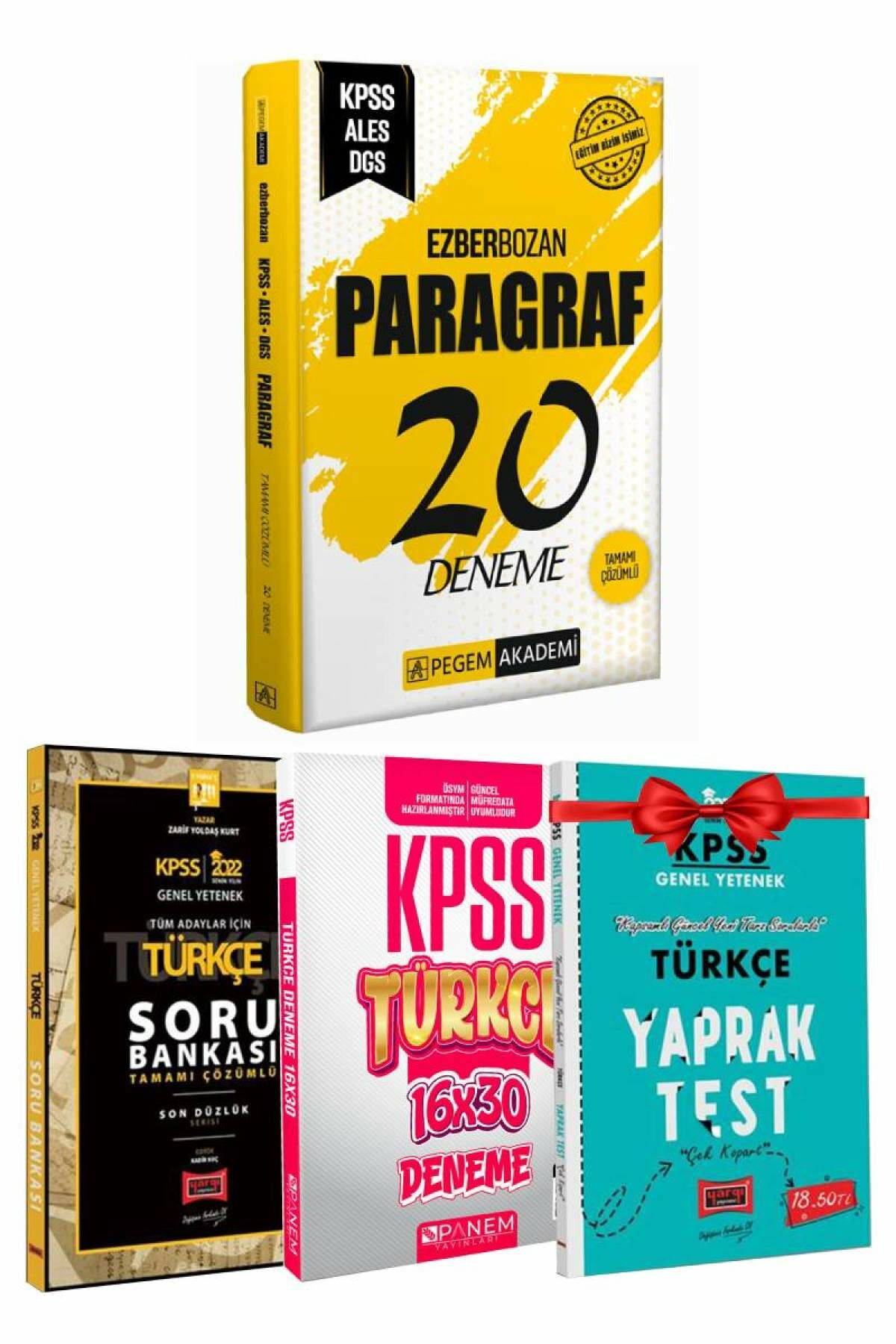 2023 Pegem Paragraf Deneme+Yargı Türkçe SB(Son Düzlük)+Panem Türkçe Deneme+Yargı Türkçe Yaprak