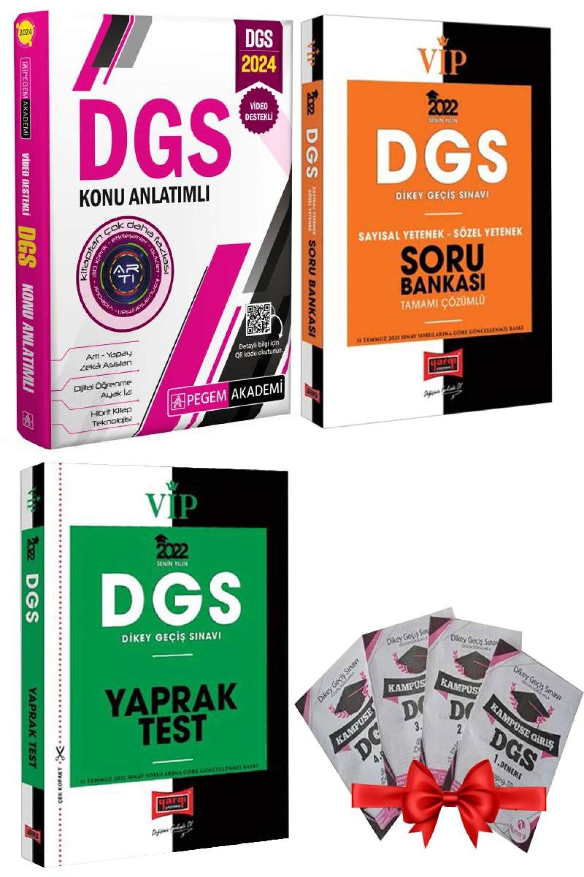 2024 Pegem DGS Konu Anlatım+Yargı DGS Soru Bankası+Yargı Yaprak Test+4 DGS Deneme Hediye