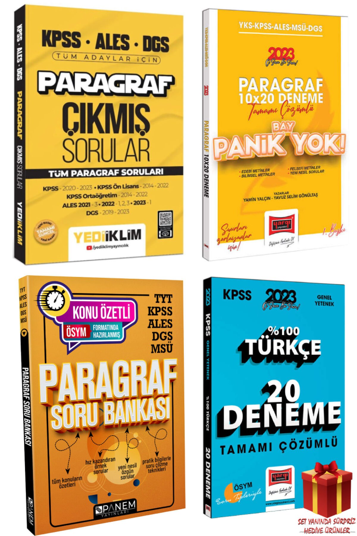 2024 KPSS Yediiklim Paragraf Çıkmış Sorular+Paragraf Deneme+Paragraf SB+Türkçe Deneme+Hediye