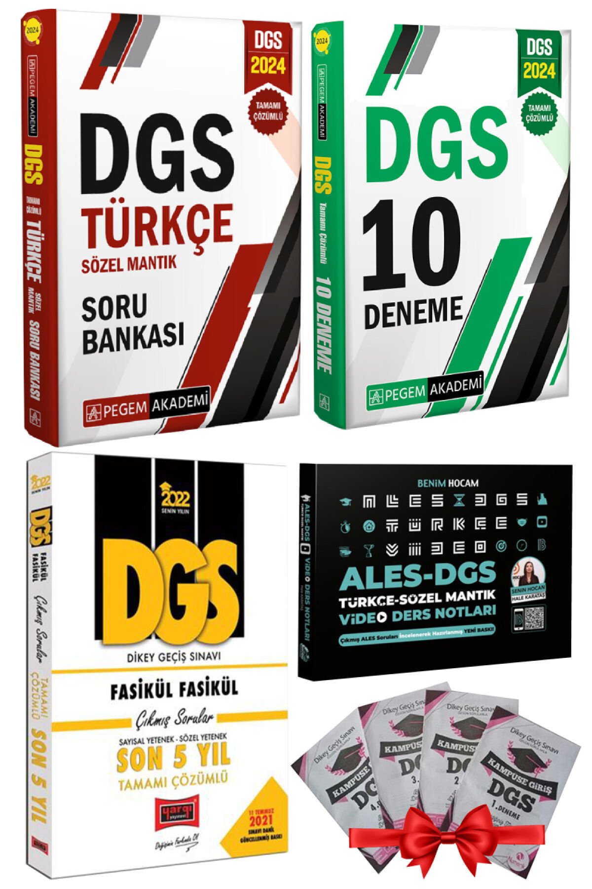 2024 Pegem DGS Türkçe Soru Bankası+DGS 10 Deneme+Yargı Son 5 Yıl+Benim Hocam DGS Türkçe Video Ders