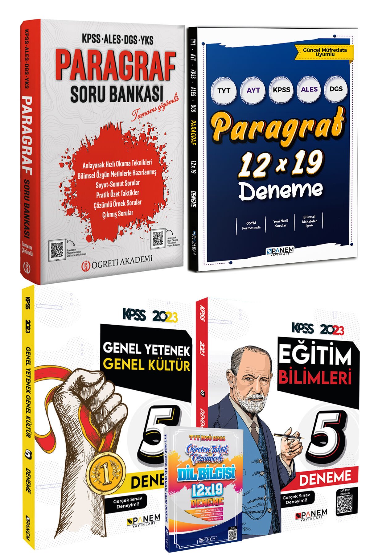 2023 Öğreti Akademi Paragraf Soru Bankası+Panem Paragraf Deneme+GKGY 5 Deneme+Eğitim 5 D+Dil Bil D