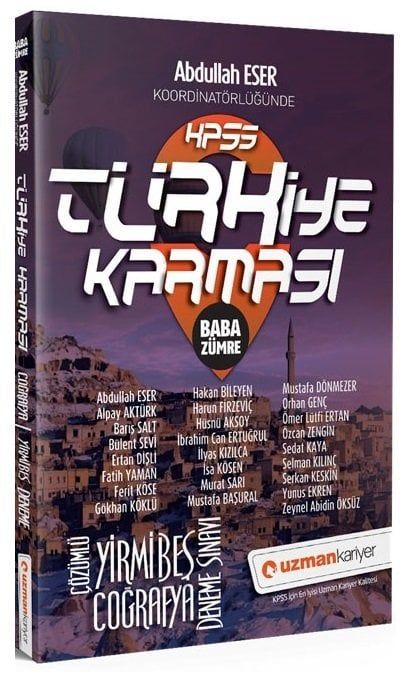 SÜPER FİYAT Uzman Kariyer KPSS Coğrafya Türkiye Karması Baba Zümre 25 Deneme Çözümlü Uzman Kariyer Yayınları