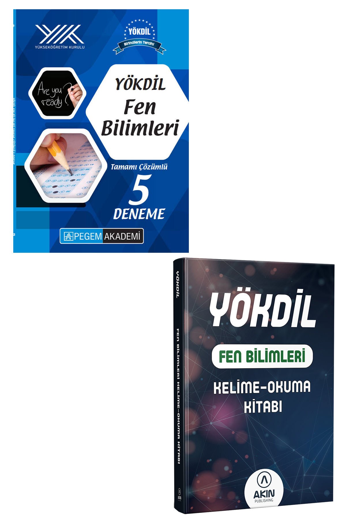 Pegem YÖKDİL Fen Bilimleri 5 Deneme + Akın Dil Fen Kelime-Okuma