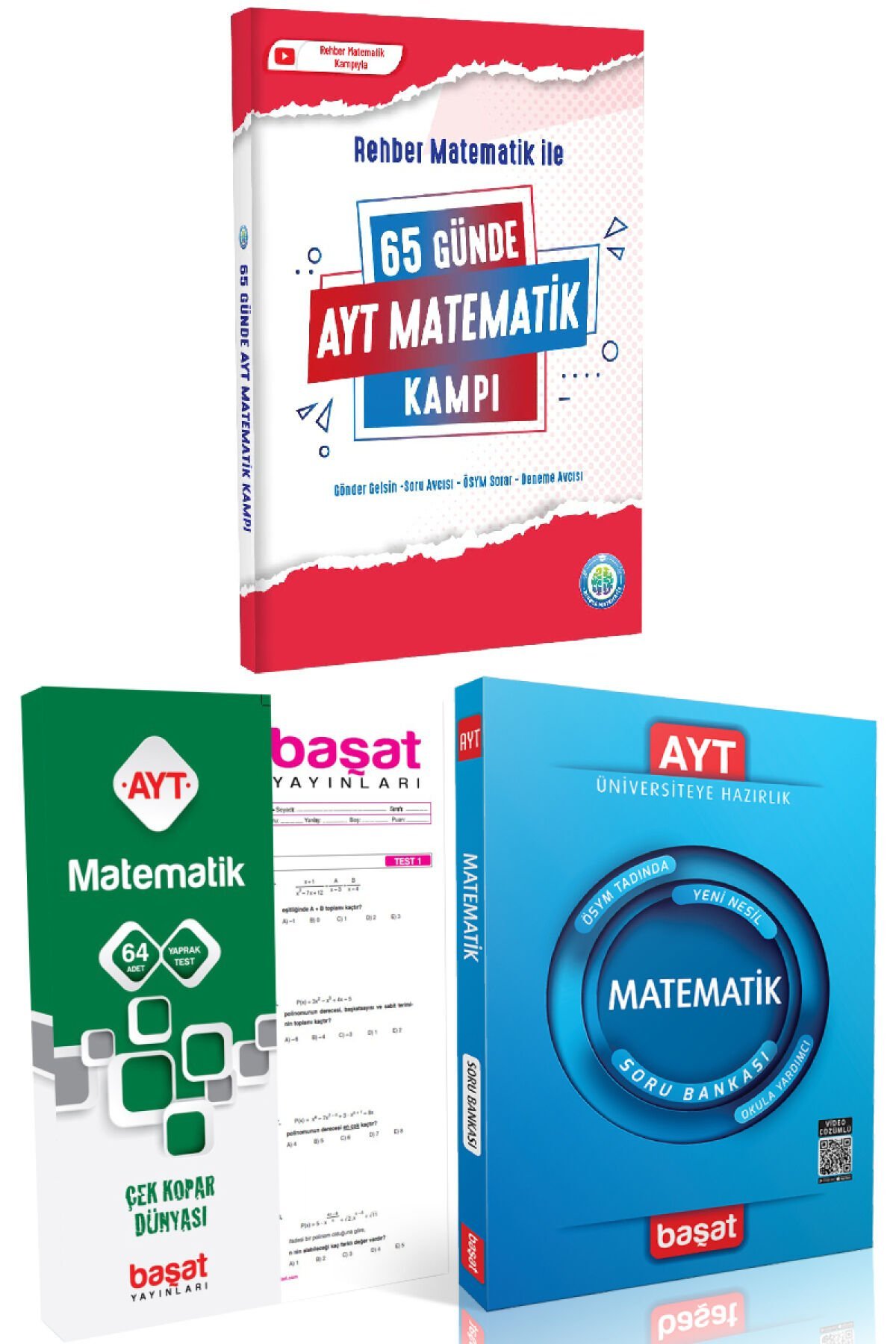 Rehber Matematik 65 Günde AYT Matematik Kampı+Başat Yaprak Test+AYT Matematik Soru Bankası