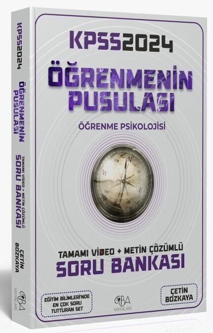 CBA Yayınları 2024 KPSS Eğitim Bilimleri Öğrenme Psikolojisinin Pusulası Soru Bankası Video Çözümlü CBA Yayınları