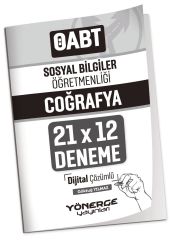 Yönerge ÖABT Sosyal Bilgiler Öğretmenliği Coğrafya 21x12 Deneme Çözümlü - Göktuğ Yılmaz Yönerge Yayınları