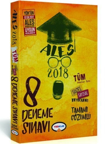 Yediiklim 2018 ALES 8 Fasikül Deneme Çözümlü Yediiklim Yayınları