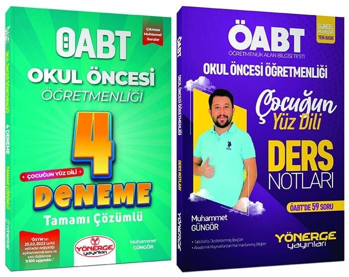 Yönerge ÖABT Okul Öncesi Ders Notları + 4 Deneme 2 li Set - Muhammet Güngör Yönerge Yayınları