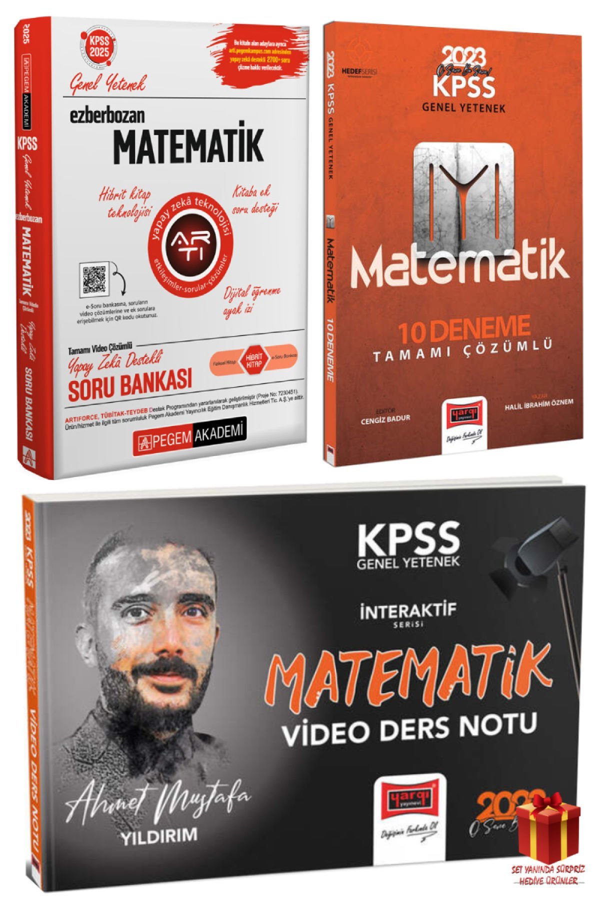 2025 Pegem KPSS Ezberbozan Matematik Soru Bankası+Yargı Matematik Deneme+Matematik Video Ders Notu