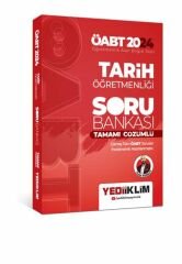 Yediiklim Yayınları 2024 ÖABT Tarih Öğretmenliği Tamamı Çözümlü Soru Bankası