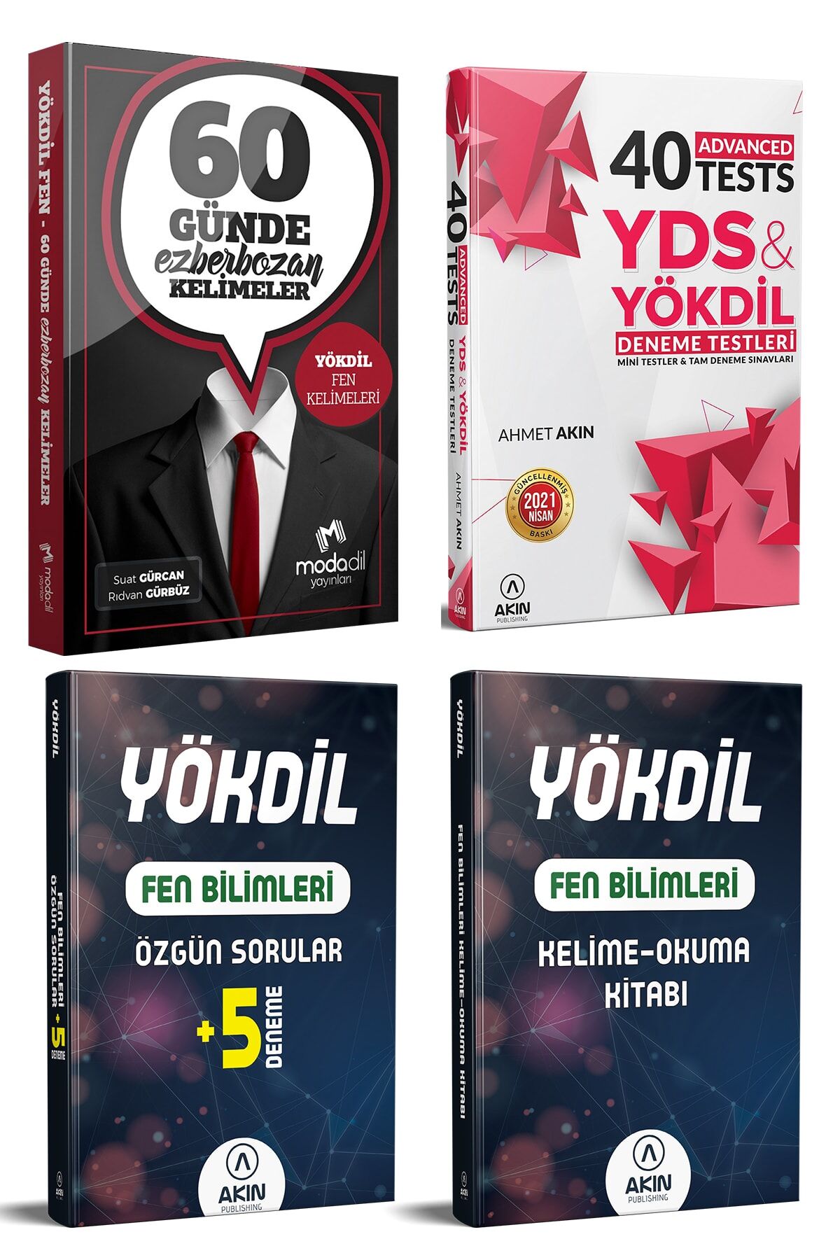 Modadil Fen Bilimleri Özgün Sorular + Kelime Okuma Kitapları + 40 Advanced Tests