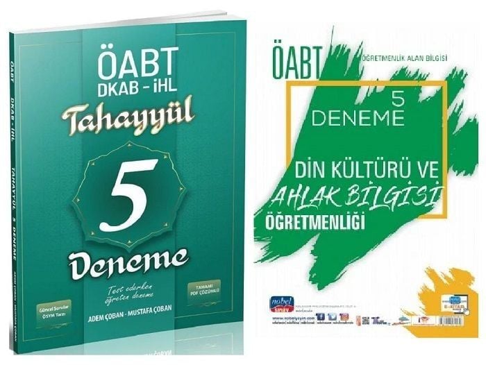 SÜPER FİYAT Tahayyül + Nobel ÖABT Din Kültürü 5+5 Deneme 2 li Set - Mustafa Çoban, Adem Çoban Tahayyül + Nobel Sınav Yayınları