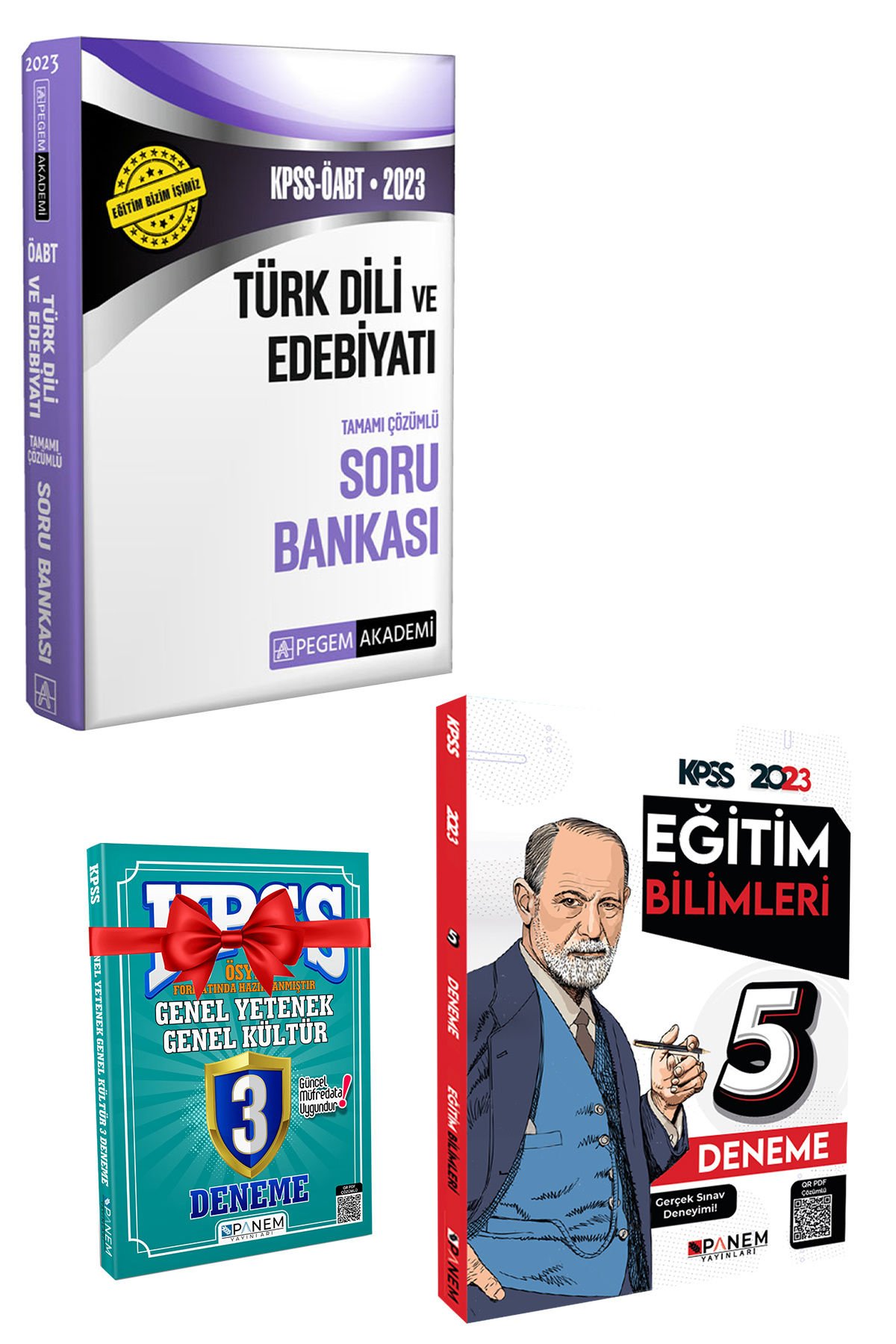 2023 Pegem  KPSS Edebiyat Soru Bankası+Panem GKGY 3 Deneme+ Eğitim 5 Deneme