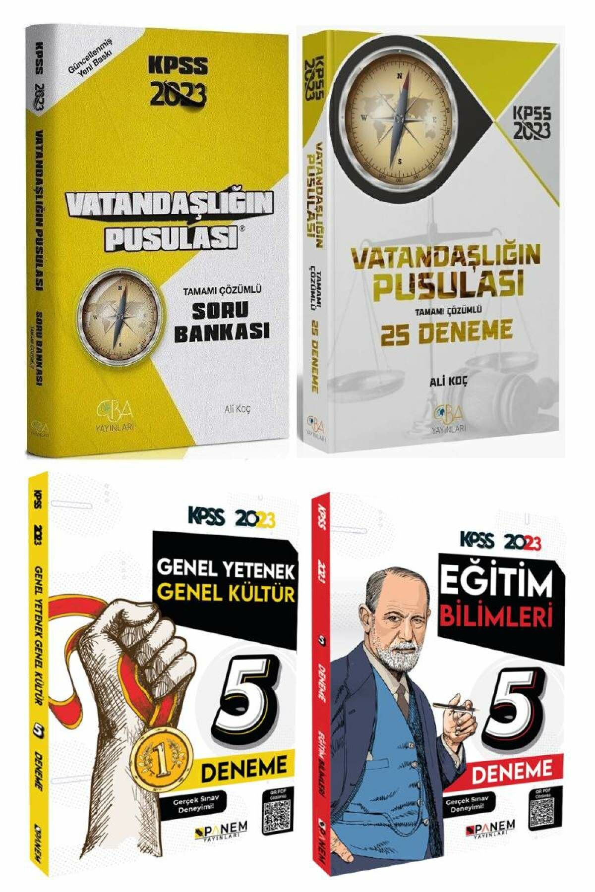 2023 KPSS CBA Vatandaşlığın Pusulası Soru B+25 Deneme+Panem GKGY 5 Deneme+Eğitim 5 Deneme