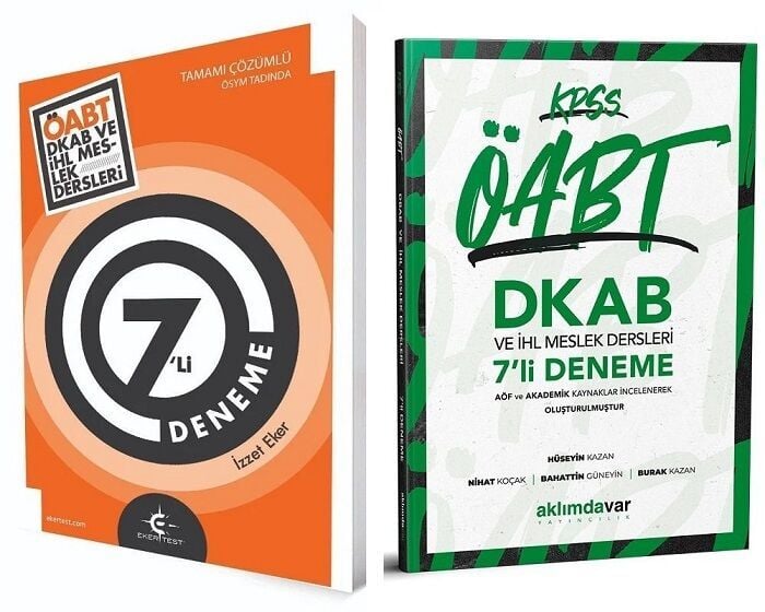 SÜPER FİYAT Eker Test + Aklımdavar ÖABT Din Kültürü 7+7 Deneme 2 li Set - İzzet Eker Eker Test + Aklımdavar Yayınları