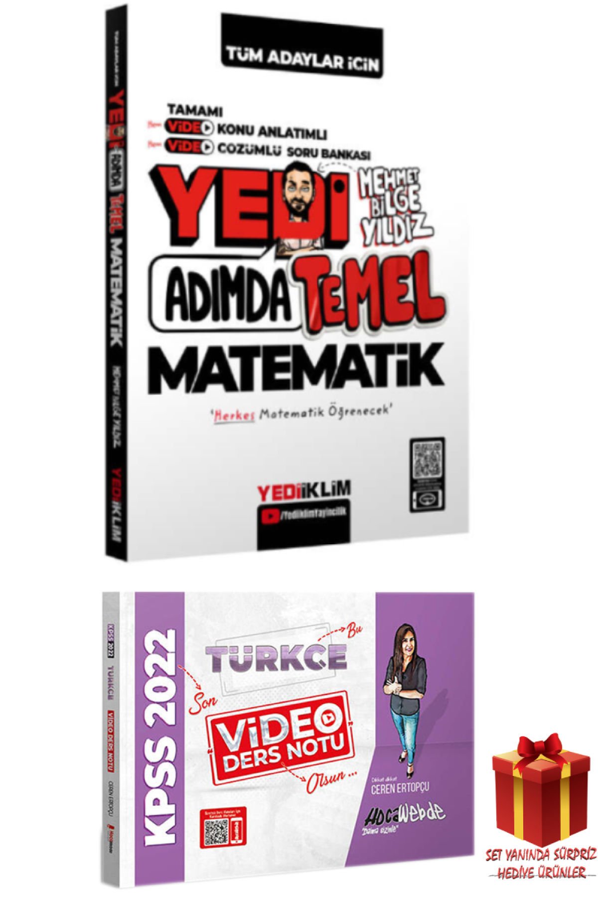 2024 Yediiklim Yedi Adımda Temel Matematik+Hoca Webde Türkçe Video Ders Anlatım+Hediye