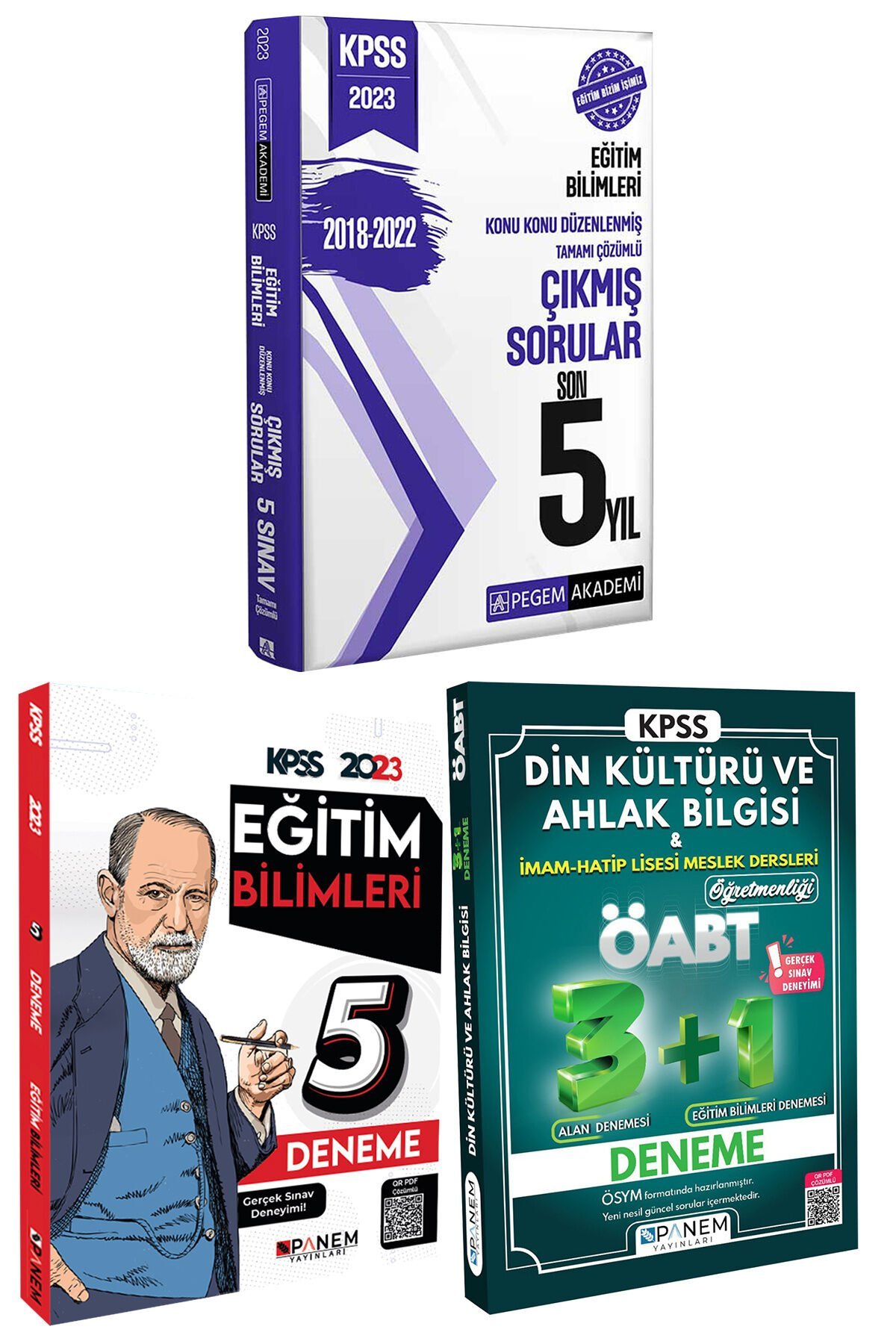 2023 Pegem Eğitim Çıkmış Sorular+Panem Eğitim 5 Deneme+Din Kültürü 3+1 Deneme