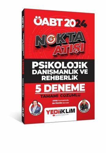 Yediiklim Yayınları 2024 ÖABT Nokta Atışı Psikolojik Danışmanlık ve Rehberlik Tamamı Çözümlü 5 Deneme