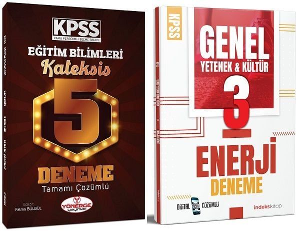 Yönerge 2023 KPSS Eğitim Bilimleri Kateksis + İndeks GYGK 5+3 Deneme 2 li Set Yönerge + İndeks Akademi Yayınları