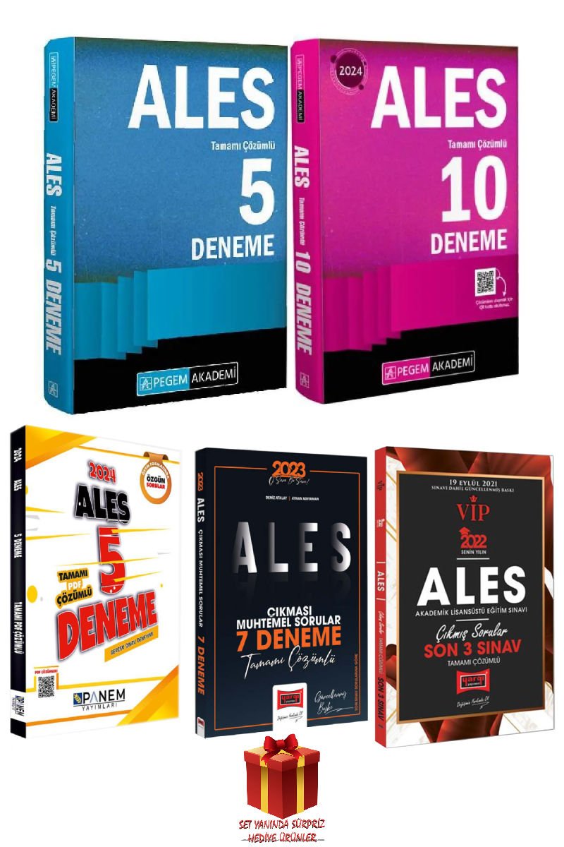 2024 Pegem Ales 10 Deneme+Ales 5 Deneme+Panem Ales 5 Deneme+Yargı Ales 7 Deneme+Yargı Ales Son 3 Yıl