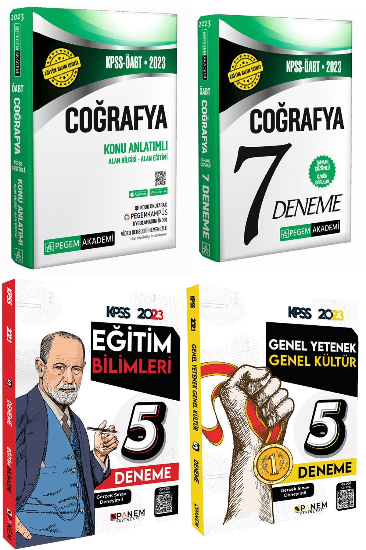 2023 Pegem AÖBT Coğrafya Konu Anlatım+Coğrafya 7 Deneme+Panem Eğitim Deneme+GKGY 5 Deneme