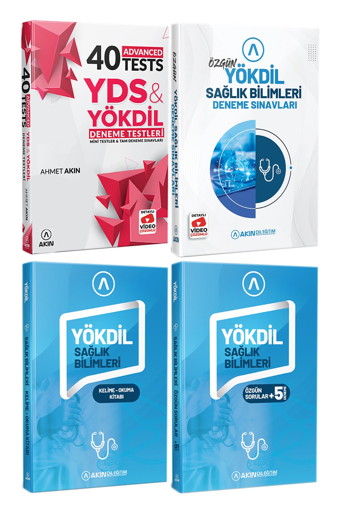 Akın Dil YÖKDİL 40 Tests + Sağlık Deneme Sınavları + Kelime-Okuma + Özgün Sorular +5 Deneme