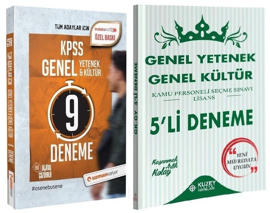 SÜPER FİYAT Uzman Kariyer + Kuzey Akademi KPSS Genel Yetenek Genel Kültür 9+5 Deneme 2 li Set Uzman Kariyer + Kuzey Akademi Yayınları